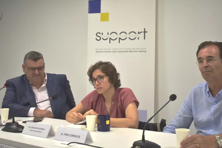 Catalina Devandas: "La xarxa de suport existent als estats per a la societat en general hauria d'estar integrada en la vida de les persones amb discapacitat"