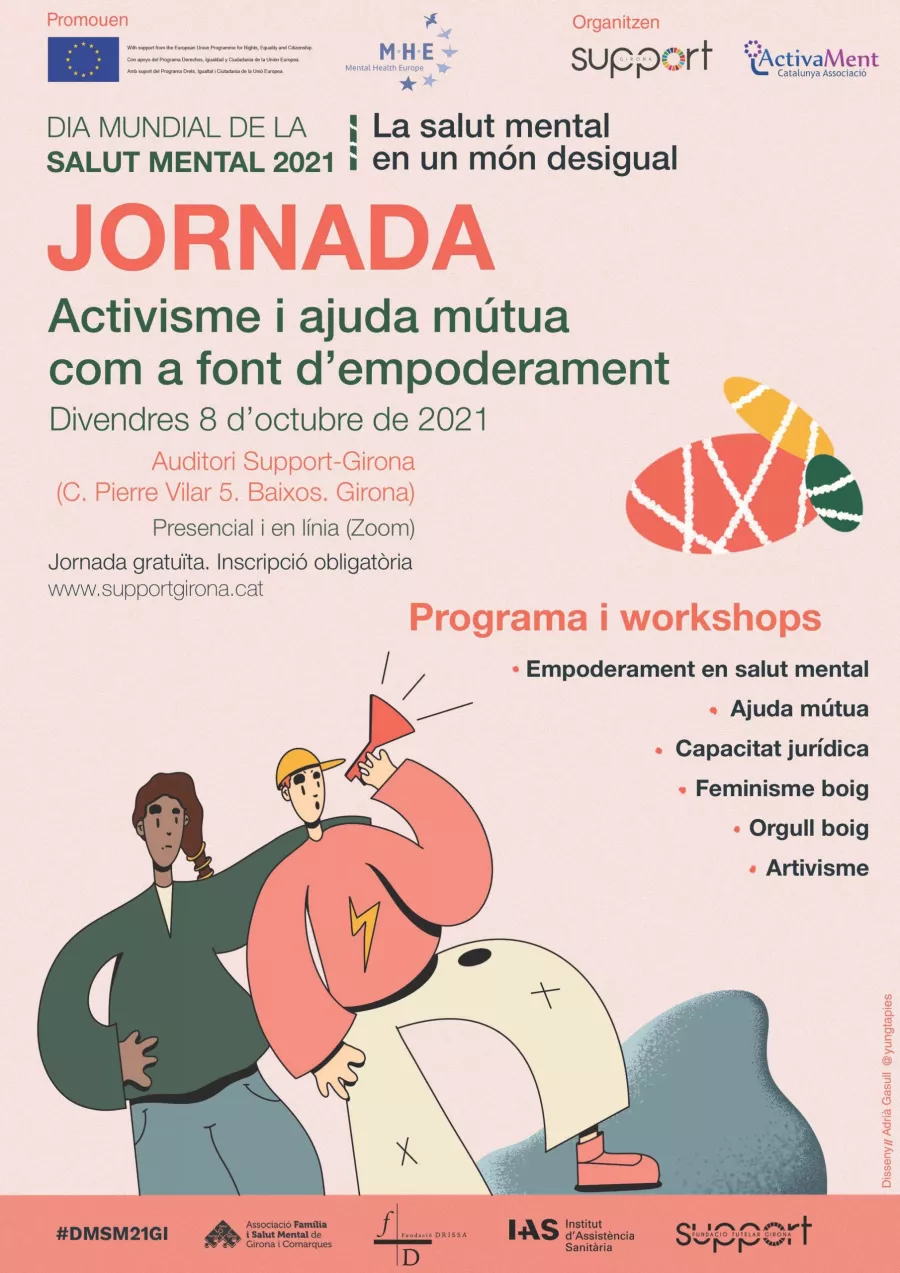 Jornada "Activisme i ajuda mútua com a font d’empoderament", 8 d'octubre en format presencial i en línia